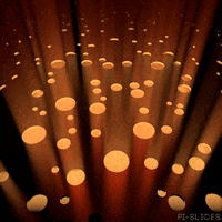 pislices loop 3d trippy orange GIF