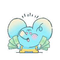 papaelephant money shopping elephant 帕帕象 Sticker