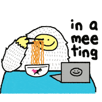 Meeting Eating Sticker by Himalaya Vajomba