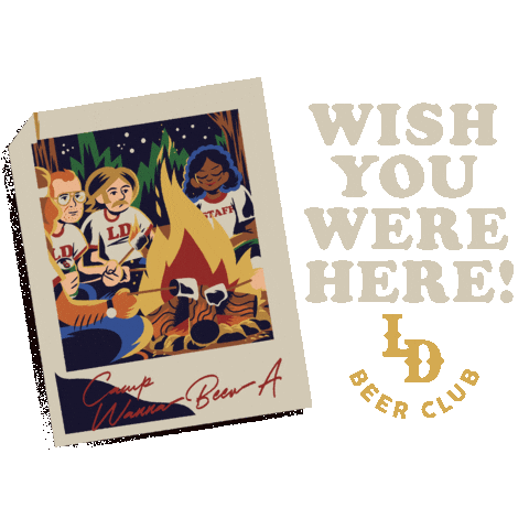 Wish You Were Here Beer Sticker by Lazy Dog Restaurant & Bar