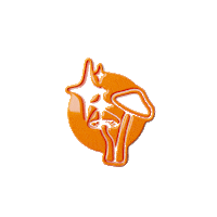 spacetea space tea sticker space tea mushroom sticker space tea mushroom logo space tea orange sticker Sticker