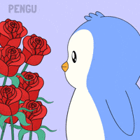 Happy Flower GIF by Pudgy Penguins