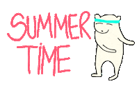 happy summer time Sticker by saroltabodo