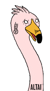 eyes flamingo Sticker by Altai Company