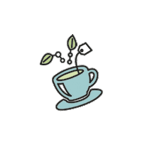 cafe cha Sticker by Quintal Dermocosméticos