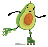 luamarinho skating avocado skates roller skate Sticker