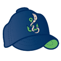 hat worm Sticker by Gwinnett Stripers