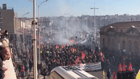 Large Crowds Gather in Marseille Amid Nation-wide Pension Strikes