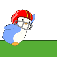 Touch Down Superbowl Sunday Sticker by Pudgy Penguins