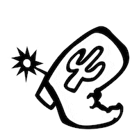 Kick Cowboy Sticker by Taylor Reeve