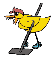 cleaning cleaner Sticker by Angry Duck