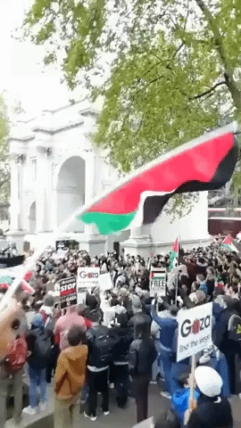 Thousands Protest During Pro-Palestine Demonstration in London