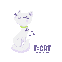 T-cat-oficial cat cats t-cat bela luna Sticker