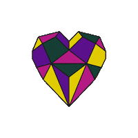 kaleidoscope heart christmas Sticker