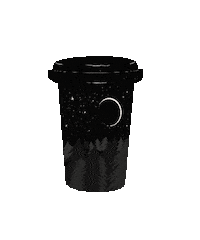 Risaarenee coffee travel black morning Sticker