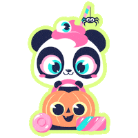 Trick Or Treat Panda Sticker by Puket
