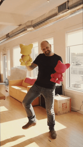 Superplastic giphyupload dancing mood superplastic janky guggimon fridayfeels reaction GIF