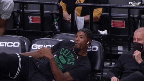 Marcus Smart Laugh GIF by NBC Sports Boston