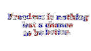 Freedom Is Nothing But A Chance To Be Better Sticker