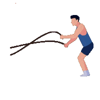 RaquelSantoniFIT cardio cuerpower battle rope cardio time Sticker