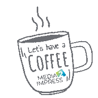 Media2Impress coffee social media koffie media agency Sticker