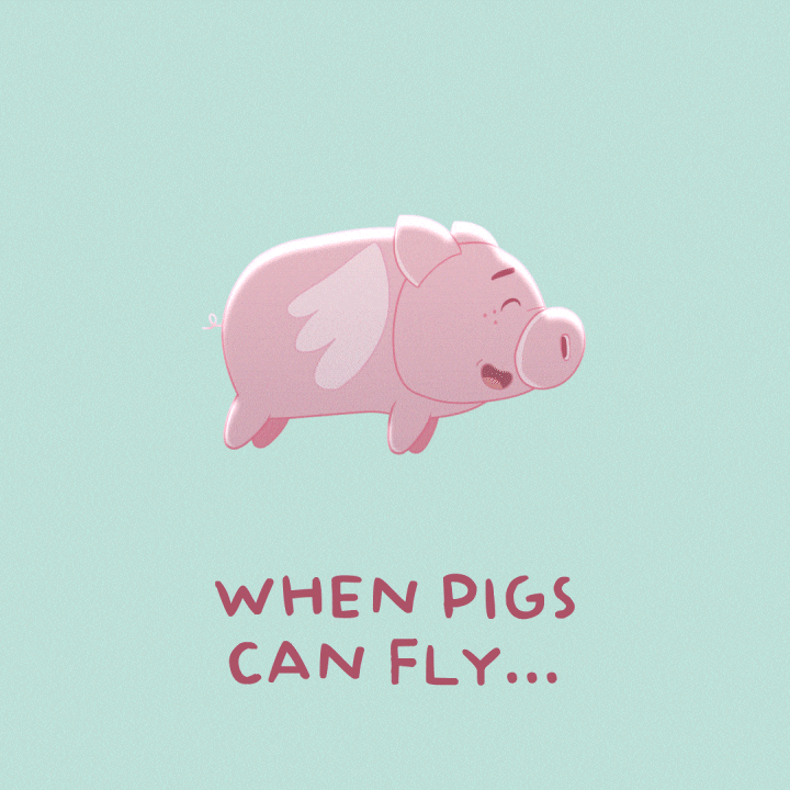 Flying Pig GIF by PositivelyPigasus