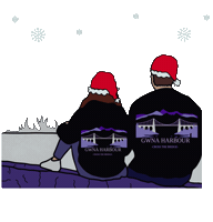 Christmas Snow Sticker by Gwna Harbour