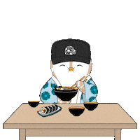Hungry Japan Sticker by Pudgy Penguins