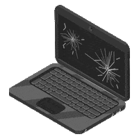 Laptop Sticker by Rabbo