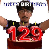 129 Birthday Sticker