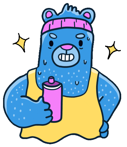 Happy Work Out Sticker by Nick Ybarra