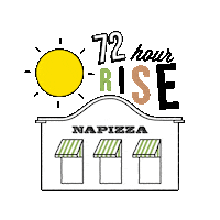Na-pizza sun time morning night Sticker