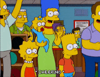 happy bart simpson GIF