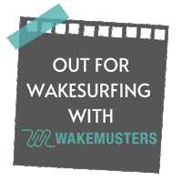 WAKEMUSTERS fun surf boat out Sticker