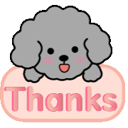Thank Poodle Sticker