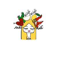 lalaj art dog design artist Sticker