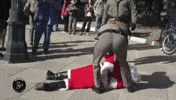 santa getting GIF