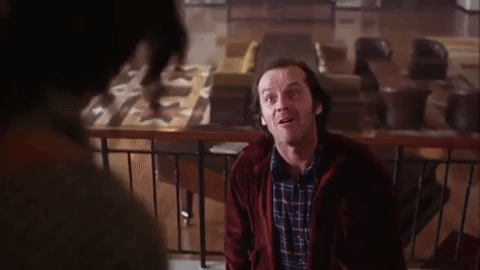 the shining; #jack nicholson; #crazy GIF