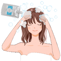 Girl Bathing Sticker by mizumina