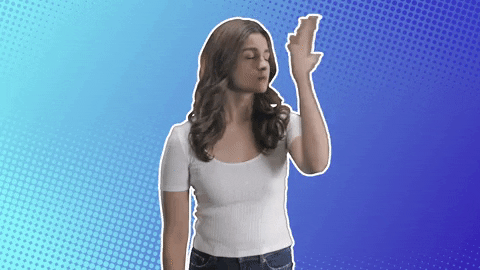Celebrity gif. An angry Alia Bhatt slaps her hand to her face in annoyance.