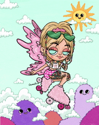 Skatingfairyrolls GIF by Camilla Art Illustrations