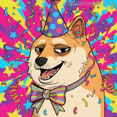 Happy Birthday Smiling GIF by Doge Pound
