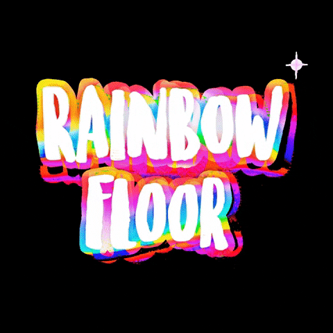 Rainbow_Floor giphygifmaker giphyattribution rainbowfloor rainbow floor GIF