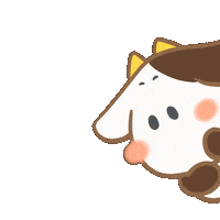 5CC cow peek 偷看 5cc Sticker