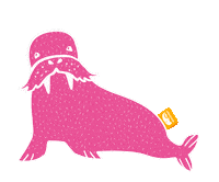 Barn Walrus Sticker by Minstingen