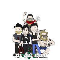 NiJuSan rock post newpost band Sticker