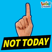 No Way Finger GIF by Lucas and Friends by RV AppStudios