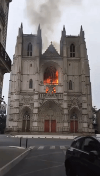 Historic Nantes Cathedral Damaged by Fire