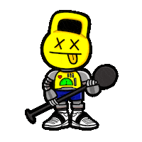 KettlebellGainsApparel dance workout gym robot Sticker
