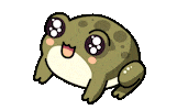 sideserfcakes kawaii frog toad is it cake Sticker